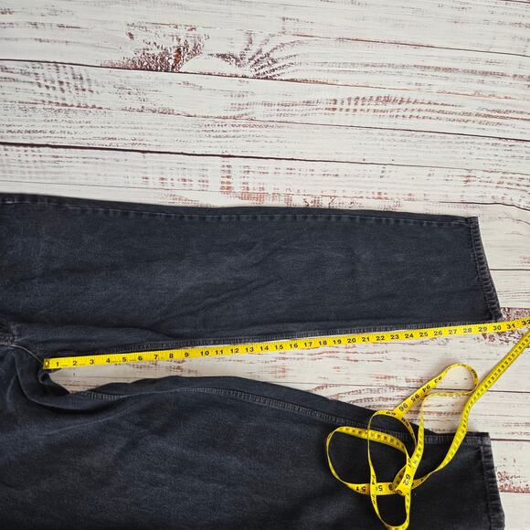 Men's Sz 40 Black Baggy Jeans Rugged Western Straight Leg Cowboy Gorpcore Denim - Picture 9 of 10